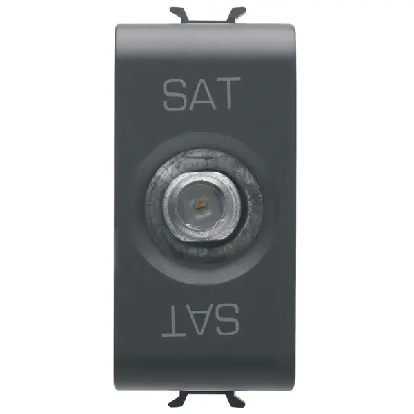 Priza tv/sat directa 0dB 1M Gewiss Chorus GW12371, negru satin