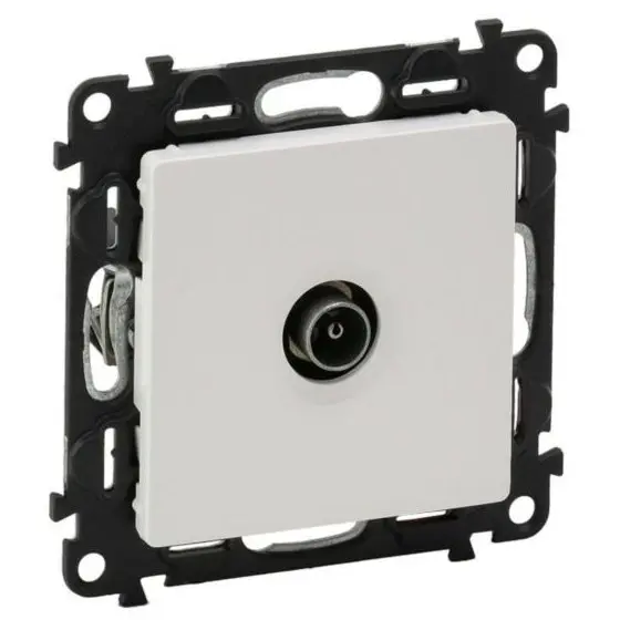 Priza TV tata Legrand 753160, de capat, IP21, IK04, alba