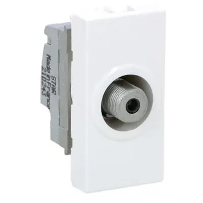 Priza tv tip F 1 modul Legrand Mosaic 078790, alb