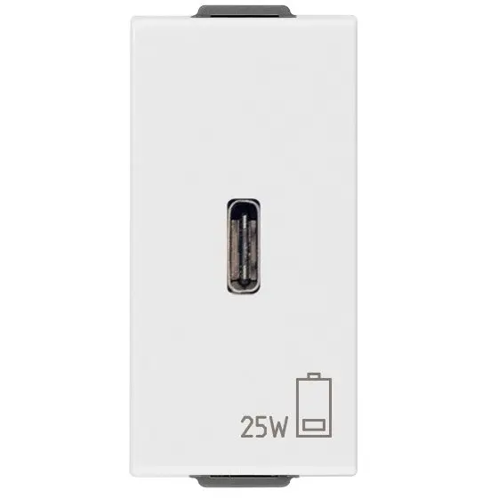 Priza USB-C 1 modul Vimar Neve Up 09292.C, 5V 1,5A alb