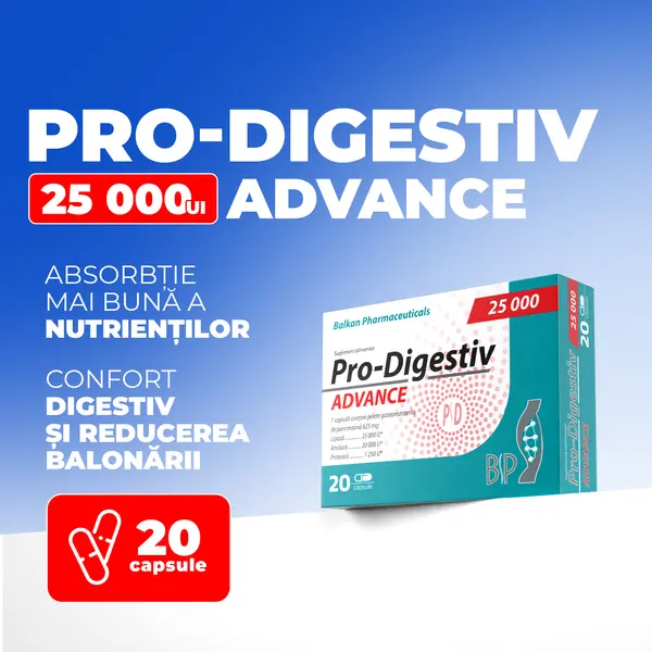 Pro Digestiv 25000, 625mg, 20 caps.