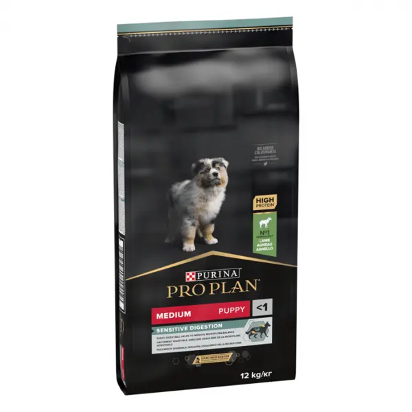 Pro Plan OptiDigest Medium Puppy Sensitive Digestion Lamb, 12 kg