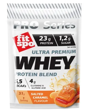 Pro Series Protein din zer, caramel sărat, 31 g, FitSpo
