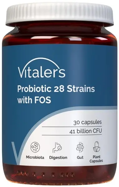 Probiotic 28 tulpini + Prebiotic FOS, 30 capsule, Vitaler's