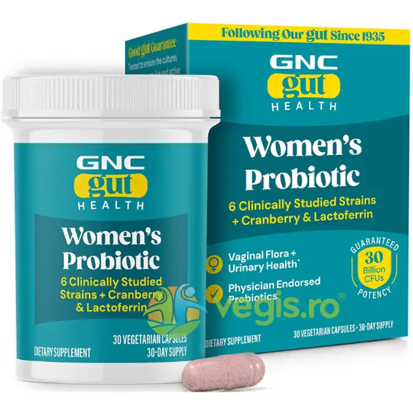 Probiotic pentru Femei Lab4 Studiat Clinic 30 Miliarde UFC Culturi Vii cu Merisor si Lactoferrin 30cps