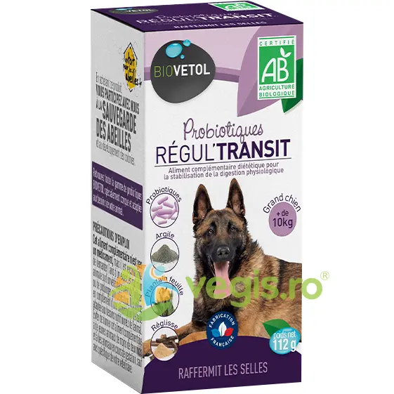 Probiotic Regul Transit pentru Catei Talie Mare (+10kg) 112g