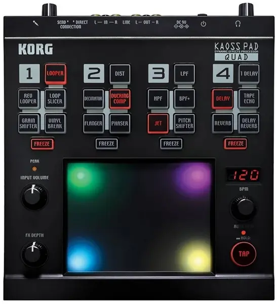 Procesor de efecte Korg - Kaoss Pad Quad, negru