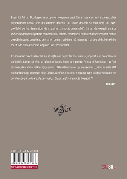 Procesul lui Cioran | Andrei Buzdugan