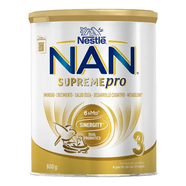 Produs pe baza de lapte praf fortifiat NAN Supreme Pro 3 de la 1 an, 800g, Nestle