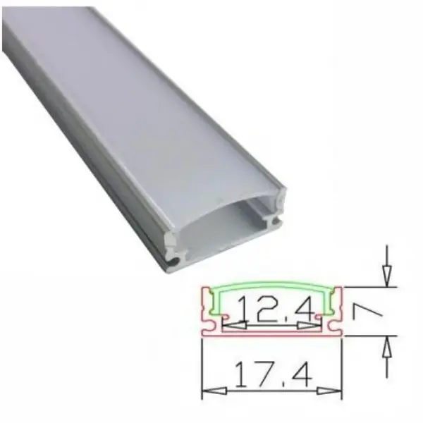 Profil Aluminiu 2m Usor Convex 17.4X7/12.4mm - Default Title