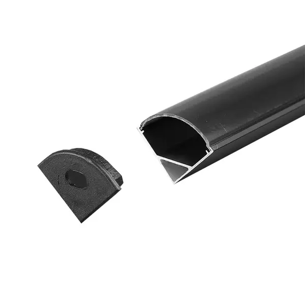 Profil aluminiu pentru banda led 2m 15.8mm x 15.8mm - negru, SKU-2874