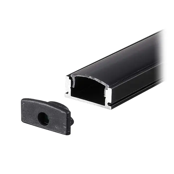 Profil aluminiu pentru banda led 2m 17.4mm x 7mm negru, SKU-2873