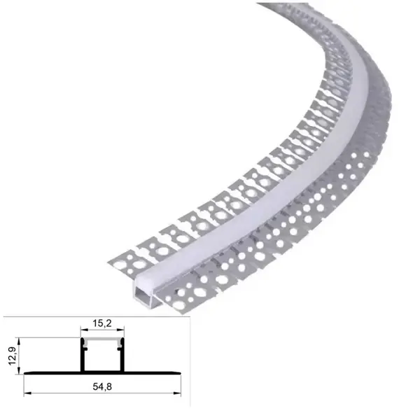 Profil Aluminiu pentru Rigips 1m colt exterior 54.8x15.2x12.9mm - Default Title