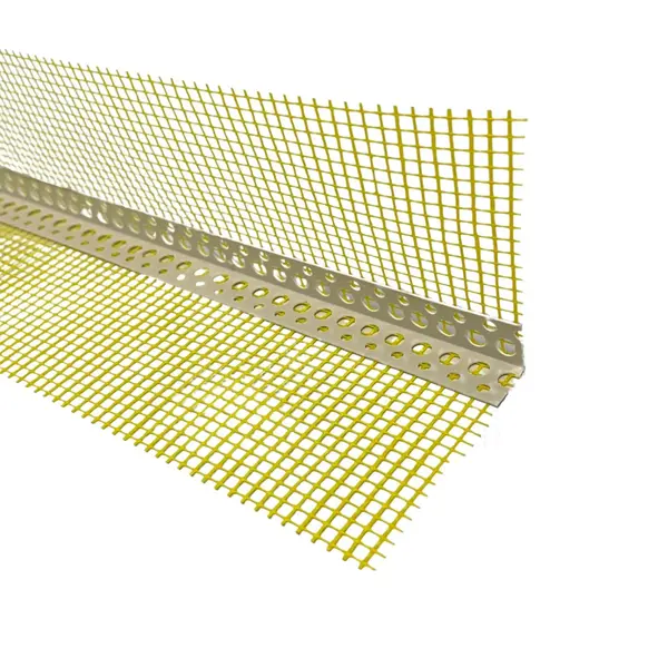 Profil colt PVC cu plasa interior / exterior 23x23 mm 2.5 m – Bico Expert galben