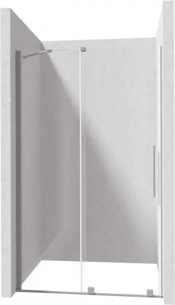Profil pentru usa cabina de dus, incastrata, otel slefuit, 195 cm, Sistem Prizma