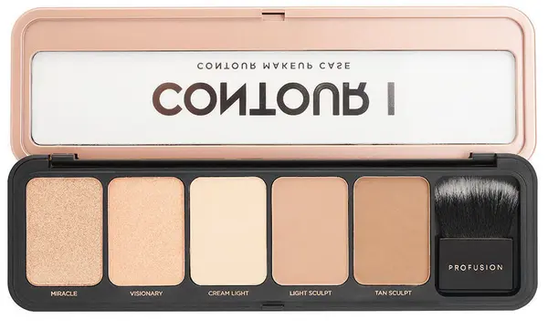 Profusion Cosmetics Paletă de contur facial Contour I, 6 piese