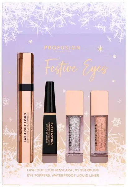 Profusion Cosmetics Set de machiaj pentru ochi Festive Eyes, 4 piese
