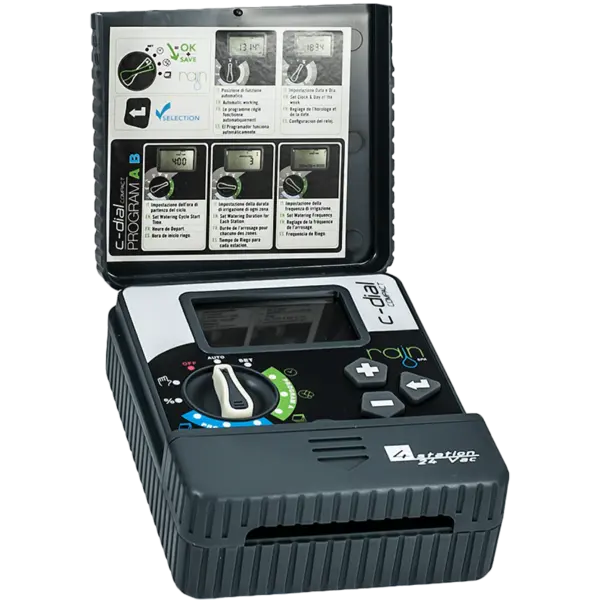 Programator automat pentru sisteme de irigare, 24V, 6 zone, 2 programe, C-DIAL pentru montare in interior