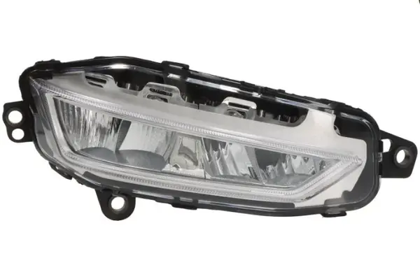 Proiector ceata dreapta (LED, rama argintie; cu iluminare curba) 24V potrivit VOLVO FH III 02.20-