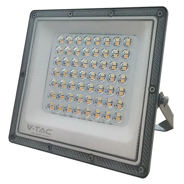 Proiector LED 50W CCT 3 in 1, 5000 lm, unghi 90°, IP65, aluminiu gri, V-TAC VT-44050CCT