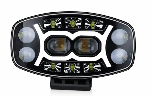 Proiector led auto Spider de 9 inch 12V/24V Off Road camion utilaje lupa alb + galben