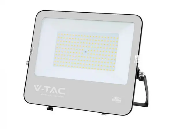 Proiector LED exterior V-TAC 150W, cip CREE, corp negru, sticla gri, 6500K, 135lm/W, aluminiu, IP65, SKU-232026