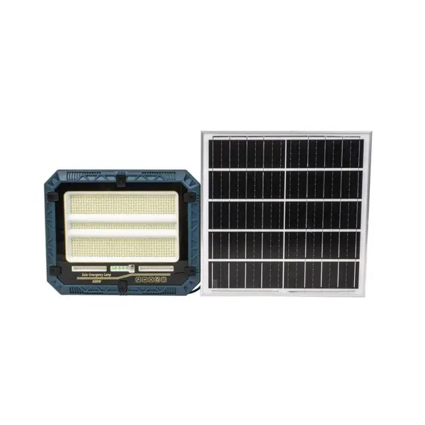 Proiector LED, IP66, Telecomanda, 600W, Incarcare Solara, Panou Separat