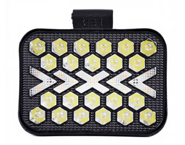 Proiector LED Off Road Alb + Galben mod secvential si flash 12V/24V de 4 Inch Putere 99W
