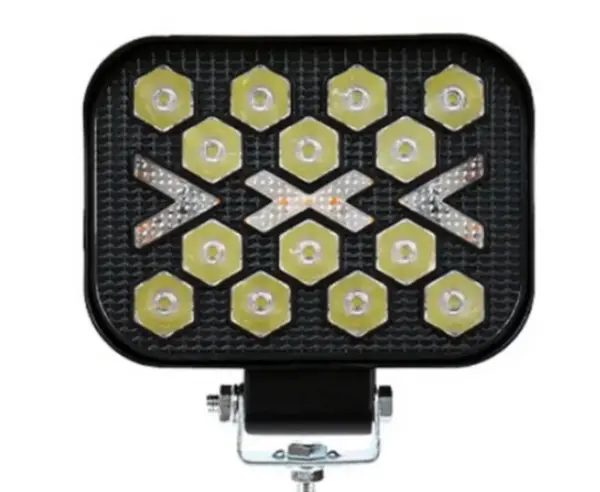 Proiector LED Off Road Alb + Galben mod secvential si flash 12V/24V de 3 Inch Putere 63w