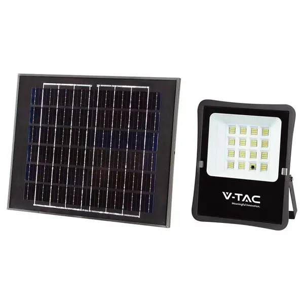 Proiector LED solar 15W 6400K IP65 pentru exterior cu panou solar