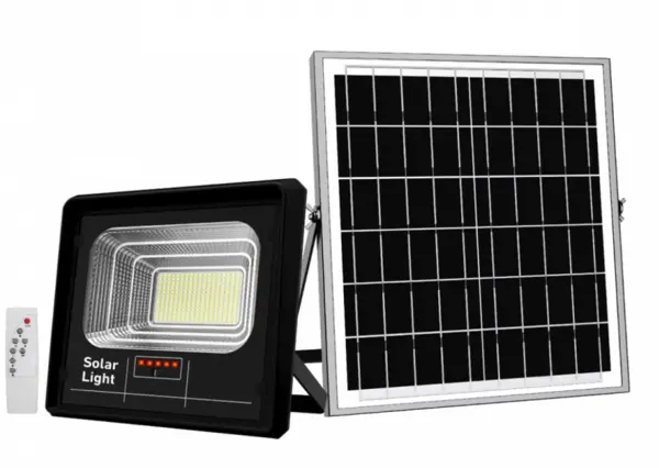 Proiector Solar Jortan 500W IP66 cu Indicator batarie si telecomanda 6500k