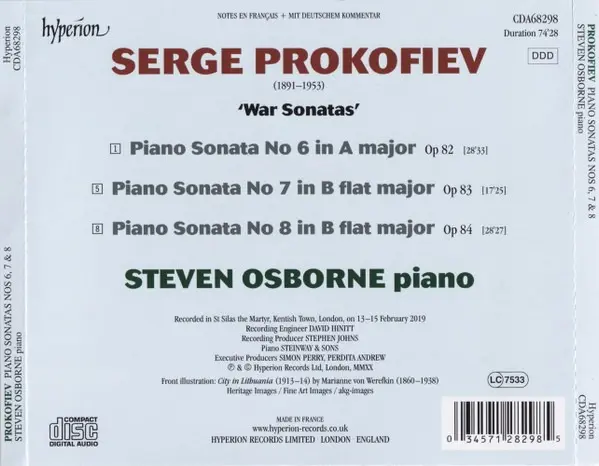 Prokofiev: Piano Sonatas Nos 6, 7 & 8 | Steven Osborne