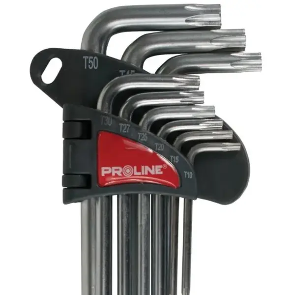 PROLINE Set chei Negative CR-VA Torx T10-T50, 9 bucati