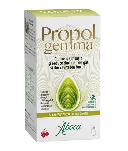 Propolgemma Spray fără alcool pentru adulți și copii, 30 ml, Aboca