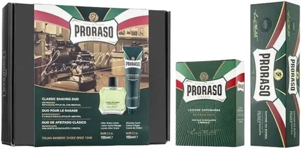 Proraso Set Sensitive - Crema de ras și balsam după ras, 150 + 100 ml