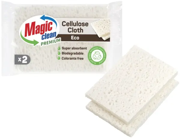Prosoape de celulozăMagic Clean - Premium Eco, 2 buc., albe