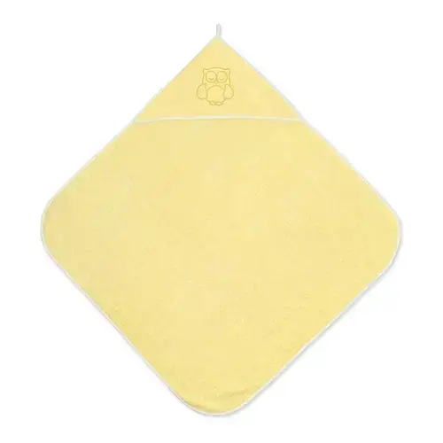 Prosop bebe cu gluga Lorelli, 80x80 cm, Galben