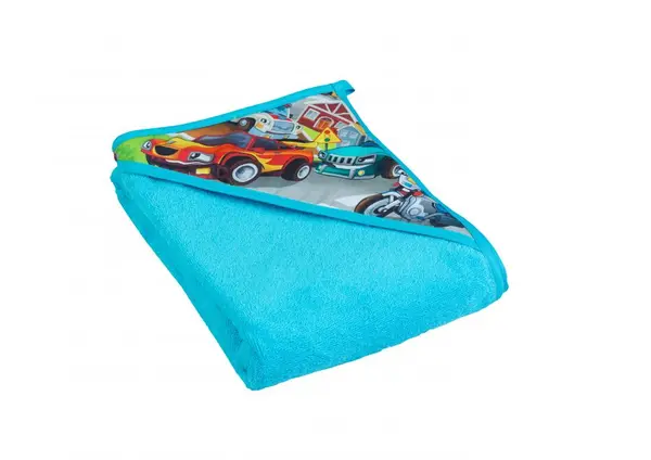 Prosop copii cu capison 80x80 cm Cars blue