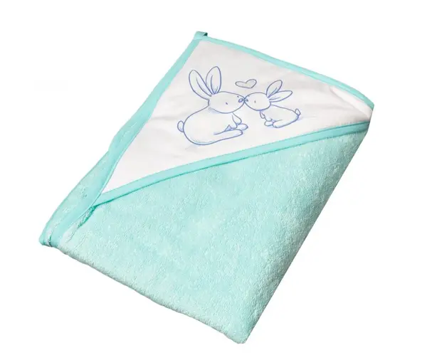 Prosop copii cu capison 80x80 cm Little Bunnies green