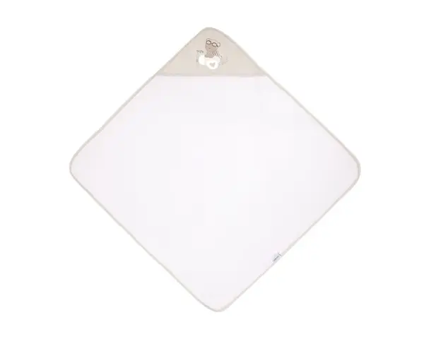 Prosop cu gluga din bumbac 100 90x90cm KikkaBoo Dreamy Flight Beige