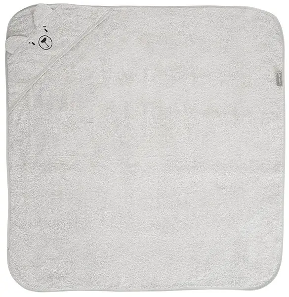 Prosop cu glugă Lorelli - Cu broderie, 90 x 90 cm, gri