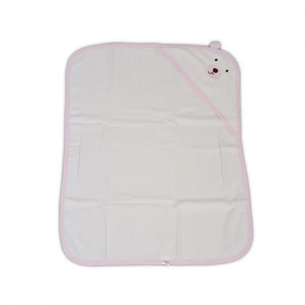 Prosop de baie cu capison din bumbac 90x70 cm Baloo Pink