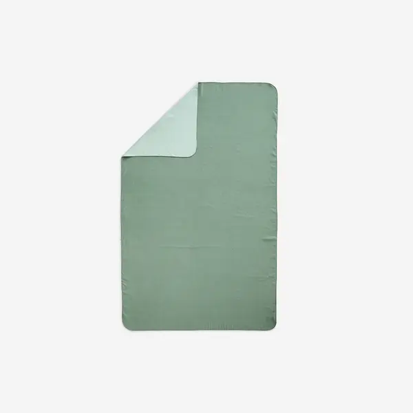 Prosop de baie microfibră cu textură nervurată Verde închis/Verde XL 110x175 cm