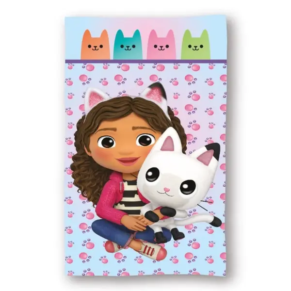 Prosop de baie pentru copii, 100% bumbac, multicolor, 70x140 cm, Gabby s Dollhouse Engros