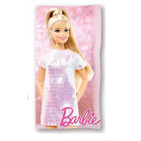 Prosop de baie pentru copii, 100% bumbac, multicolor, 70x140 cm, Barbie Engros