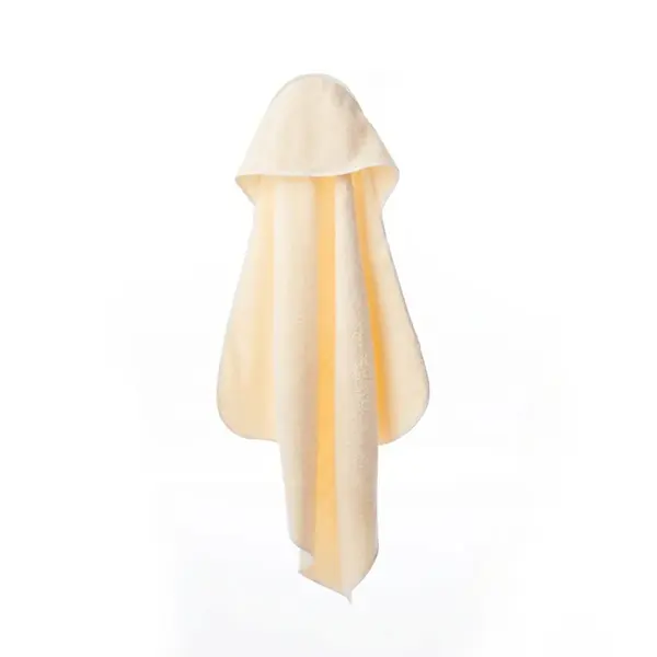 Prosop de baie pentru copii, 85x80cm cu glugă, crem, TWINDECO Milky Way