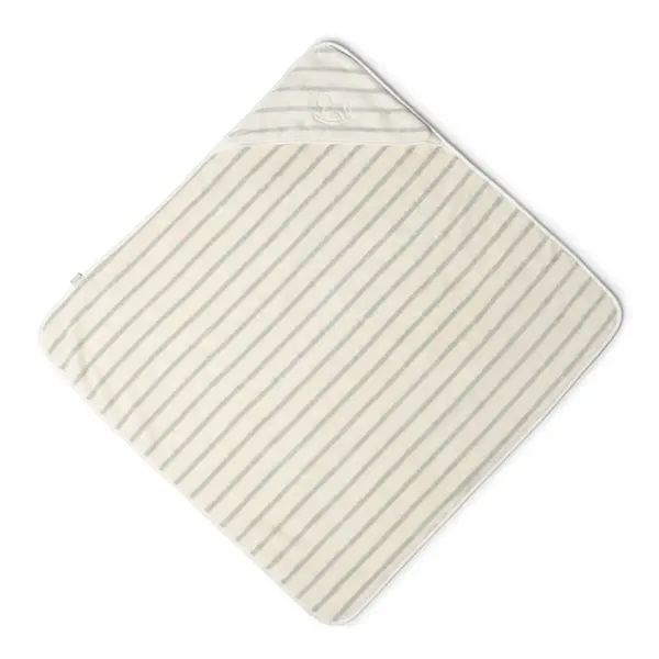 Prosop de baie pentru copii cu glugă La Reina - Vivia Stripe, 100 x 100 cm, verde