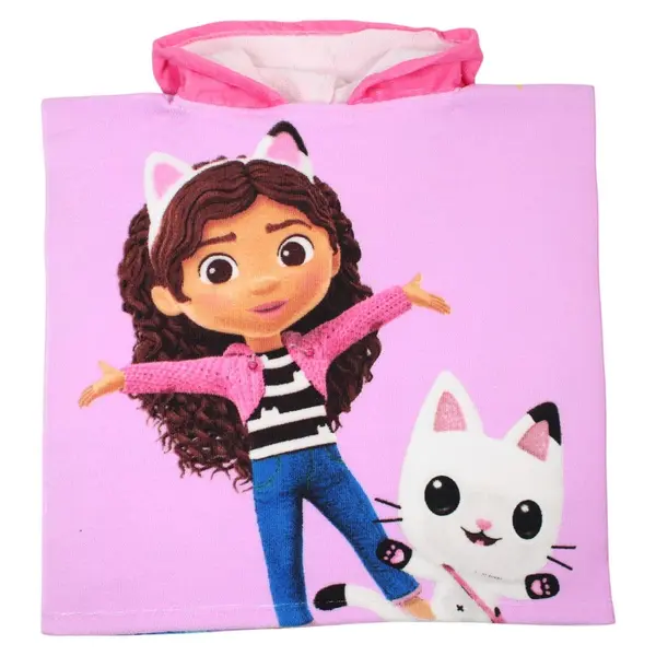 Prosop de baie pentru copii, tip poncho, multicolor, 50x100 cm, So fun, Gabby s Dollhouse Engros