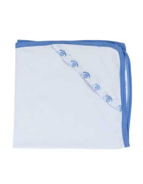Prosop de baie Romania cu dantela bleu