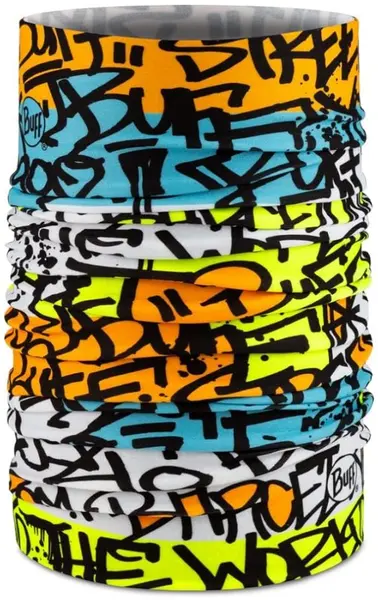 Prosop de cap pentru copii BUFF - Original Ecostretch Grafft 2.0, multicolore